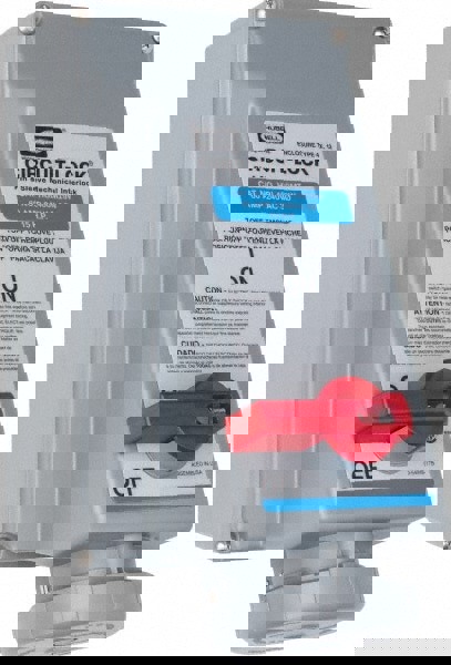 3 Phase, 250 VAC, 60 Amp, 15 hp, 4 Pin Configuration, Interlock Receptacle